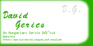 david gerics business card